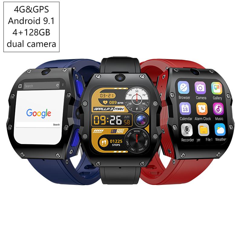 Smartwatch - 4G Android Smartwatch 4+128GB GPS Dual