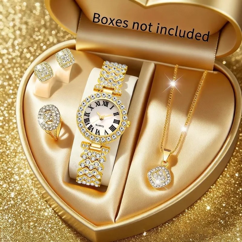 Jewelry Watches Luxury - 5PCS Luxury Rhinestone Women's Watch Jewelry