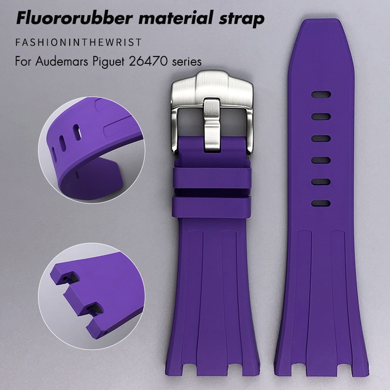 Audemars Piguet Watch Royal Oak - 28mmX20mm FKM Fluororubber Watchband for Audemars