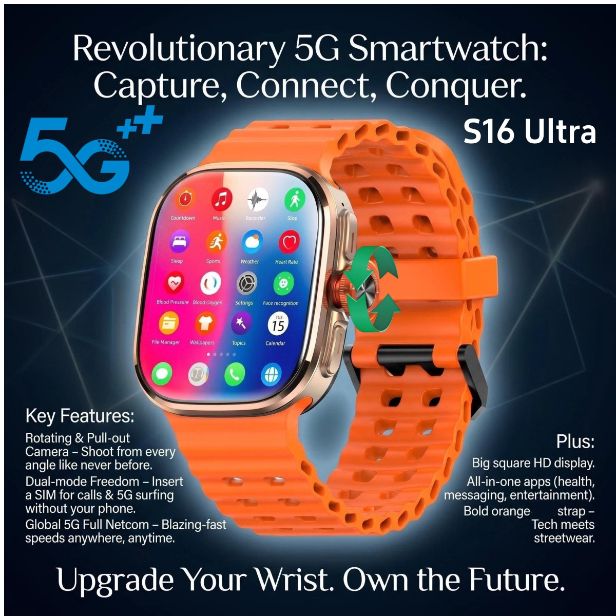 Smartwatch - Original S16 Ultra Smartwatch 5G LTE