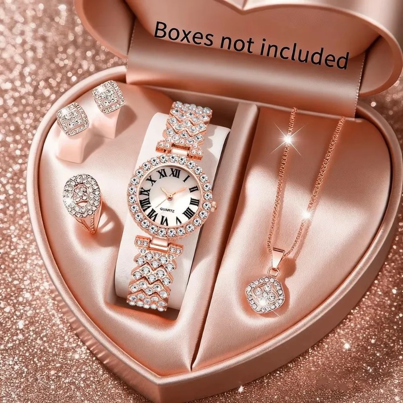 5PCS Luxury Rhinestone Women's - Jewelry Watches Luxury review and price