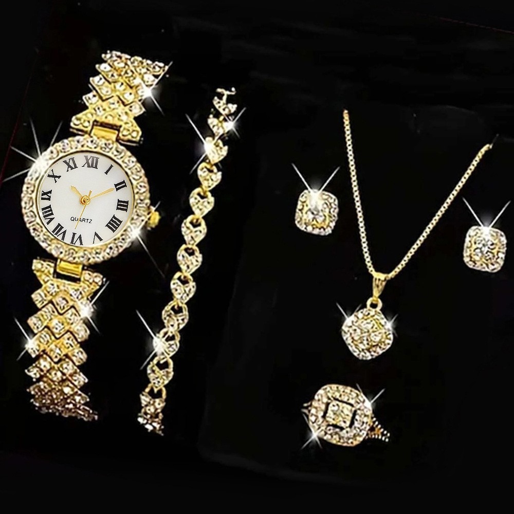 6PCS/Set Luxury Rhinestone Wom - Jewelry Watches Luxury review and price