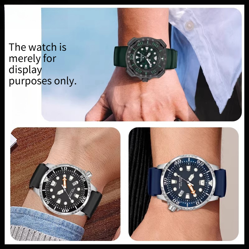 Convex-edge silicone watch str - Citizen Watch Promaster review and price